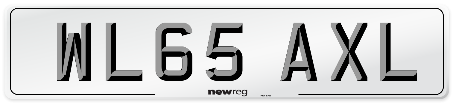 WL65 AXL Number Plate from New Reg